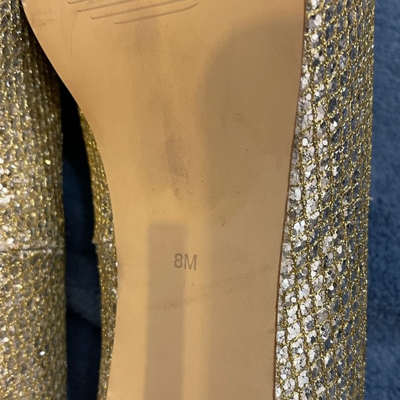 Guess Gold metallic sequin peep toe stiletto 8 - Picture 6 of 8